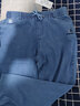 魅力棠天丝牛仔哈伦裤女九分夏季薄款2023新款夏天松紧小脚裤显瘦休闲裤 蓝色 3XL/31(135-145斤) 实拍图