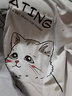 雅鹿短袖t恤男纯棉圆领韩版宽松大码半截袖青少年学生夏季休闲男士t恤 白/逗猫 2XL （重155-170斤高175-180） 实拍图