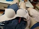 KJ文胸无钢圈聚拢内衣女调整型收副乳简约无痕一片式少女文胸胸罩 淡虾粉 75A B=34AB 上薄下厚2.0 实拍图