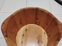 蔚风 木桶泡脚桶实木加厚足浴盆洗脚桶按摩养生桶 26cm高双耳平底桶+盖子 实拍图