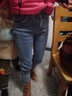 佐马仕 蓝灰高腰牛仔裤女秋冬季新款加绒加厚韩版修身弹力显瘦紧身九分 复古蓝 加绒 27 实拍图
