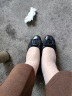 Cupald牛皮单鞋女2024春季新款女鞋子百搭粗跟高跟鞋皮鞋旅游鞋上班鞋女 黑色 （头层牛皮 标准尺码） 40 晒单实拍图