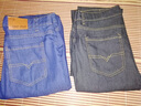 彼爱诗【两条装】弹力牛仔裤男夏秋季宽松直筒休闲男士牛仔裤工作男裤 0O9蓝+0O9黑 【两条装】 31 码【2尺4】120-125斤 实拍图