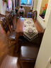 艾米河 欧式实木餐桌椅组合美式橡木雕花长餐桌大桌子吃饭桌子1.4/1.6米 1.3米餐桌+4把皮拉扣餐椅 实拍图