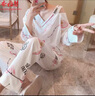 香雅馨 韩版睡衣女春秋长袖棉质宽松家居服两件套装夏季甜美V领卡通猫咪 0150爱心露肩 M 80-100斤 实拍图