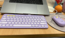 罗技（Logitech） 无线蓝牙键盘K380多设备轻薄蓝牙鹅卵石鼠标键盘便携小巧手机平板通用 【键鼠套装】K380 +Pebble紫 实拍图