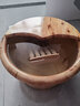 温友泡脚桶木桶泡脚木盆洗脚盆家用保温足浴盆香柏木质足浴实木泡脚盆 25cm圆边+按摩珠+实木盖+艾草 实拍图