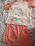 猫人儿童睡衣纯棉女童短袖套装夏季薄款中大童家居服 桔色兔子 140 实拍图