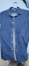 歌世爵春秋季新款帅气翻领牛仔衬衫男外套休闲水洗青年牛仔外套纯色潮 深蓝色 XL 实拍图