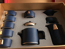 瓷之艺恒黑陶茶壶功夫茶具礼盒陶瓷套装鎏纯银茶具套装节日送礼结婚婚庆 锦绣山河10头-蓝砂釉R3c 礼盒装 实拍图