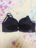 绮罗密语 前扣无钢圈文胸套装 聚拢小胸性感光面胸罩一片式少女蕾丝内衣女 黑色美背(单文胸) 80A -36A 实拍图