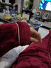 琼瑛 睡衣女秋冬加厚法兰绒两件套珊瑚绒情侣睡衣男家居服套装 女款酒红色 XL 实拍图