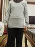 七匹狼发热保暖内衣女士套装德绒无痕圆领秋衣秋裤冬季超薄棉毛衫黑科技 【极地款德绒发热套装】鼠尾草绿 XL 实拍图