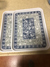 密胺托盘 彩色塑料仿瓷客房长方形盘子端菜盘面包盘蛋糕点心盘 蓝青花 大号/8213 实拍图