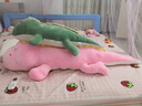 超软大号恐龙毛绒玩具抱枕靠垫午睡枕长条枕陪你睡觉床上懒人趴枕头玩偶公仔 软体粉色 长约1.5米 实拍图