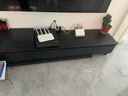 朵乐唯 岩板茶几电视柜组合简约现代北欧大理石火烧石黑色客厅家具套装 1.2米茶几+电视柜 实拍图