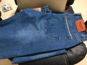 潮酷胖胖熊 牛仔裤男宽松直筒裤 秋冬季新款弹力大码牛仔长裤 070#（薄款） 34(2尺7) 实拍图