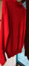 恒源祥针织衫女打底衫羊毛衫毛衣女套头秋冬20秋季新款外套新品半高领 大红色 均码 实拍图
