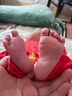 贝瑞加（Babyprints）新生儿满月服宝宝百天衣服春节大红色连体衣纯棉新年爬服 局印59 实拍图