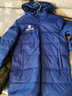 卡尔美（KELME）儿童运动羽绒服男连帽保暖长款足球训练青少年学生外套 彩蓝色 140 实拍图