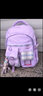 派格威新款小学生书包女孩1-3-6年级9儿童初中生减负超轻便双肩包防泼水 小号紫色【玩偶+装饰卡+补习袋】 实拍图