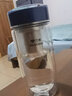 万象（WANXIANG） 双层玻璃杯男带过滤泡茶杯子便携式泡茶杯水杯商务车载杯办公 【350毫升】海蓝色 实拍图