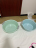 汉世刘家 洗脸盆家用洗衣盆双耳加厚壁挂大盆洗菜学生宿舍塑料盆洗脚盆子 防滑中号35CM提手盆天蓝 实拍图