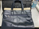 斐格男包手提包男士公文包真皮商务提包大容量电脑牛皮单肩斜挎包礼物 宝石蓝(送 腰带) 14英寸 实拍图