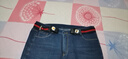 畅印 可调节隐形皮带女无痕懒人百搭弹力松紧牛仔裤腰带女士装饰ins风 黑红黑隐形花朵腰带(可调长短 配中间扣) 90cm 可调长短 适合腰围1.8尺-2.7尺（5 实拍图
