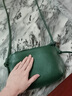 ANDSEEYOU品牌 单肩包女 新款斜挎小包包女小皮包百搭牛皮单肩包女贝壳包 墨绿色 实拍图