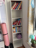 人文成家实木书架落地简约卧室置物架客厅靠墙收纳储物架多层立式格子书柜 【15mm加厚加固】三层白色长40宽24cm 实拍图