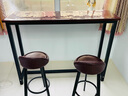 逐巷靠墙吧台桌长条桌家用阳台靠墙窄桌子奶茶店酒吧高脚桌椅组合商用 【高款】深胡桃色140*40*105cm 实拍图