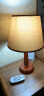 梵帝莱 中式实木台灯卧室床头灯简约创意时尚温馨复古可调光LED暖光台灯 A款 遥控开关 +7w调光调色LED灯泡 实拍图