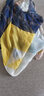 杭丝府真丝丝巾女秋冬保暖围巾金线雪纺中方巾韩版桑蚕丝围脖妈妈生日礼 一见倾心-清新蓝黄68*68 实拍图