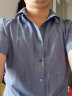 才子【竹纤维】男士短袖衬衫休闲字母印花夏季凉感透气衬衣个性百搭 蓝色 XL（175/92A） 晒单实拍图