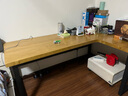 柔润实木转角书桌卧室拐角写字桌L型台式电脑桌学生家用学习办公桌 单桌长180宽60高75转角边长120cm 实拍图