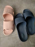 小白丫软底夏浴室拖鞋女按摩抗菌舒适防滑日式简约家居情侣洗澡凉拖鞋Y8 Y1浅灰43-44适合42-43的脚码 实拍图