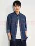 佐丹奴（Giordano）牛仔衬衫男水洗双口袋潮牌时尚长袖牛仔衬衣男18043609 实拍图