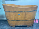 尚田泡澡木桶浴桶木质家用小卫生间沐浴桶成人洗澡盆圆形实木洗澡木桶 86cm长 小天使+全盖 实拍图