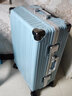 广璐迪高颜值铝框学生拉杆行李箱男小登机旅行箱子女结实耐用密码皮箱包 颜值铝框箱/天晴蓝-防水耐磨 26英寸 大容量 实拍图