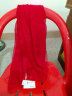 杭丝路真丝丝巾女纯色披肩桑蚕丝加大围巾沙滩巾妈妈生日妇女节礼物 红色(200*135CM大规格) 实拍图