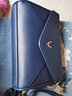 东选软皮女包新款时尚中年女士单肩包斜挎包妈妈包包小包真皮质感背包 深蓝色 实拍图