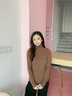 意芬保暖衣女高领秋冬款上衣加绒内穿恒温秋衣打底衫无痕女士德绒内衣 仙棕色 M 实拍图