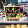 秀艾迪吸磁性桌面立式小黑板摆摊专用广告牌商用吧台支架型店铺用手写展示牌家用磁吸冰箱贴收纳板可挂式 原木色30x45+烤色支架 实拍图