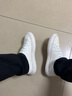 皓顿（HAUT TON）【向佐同款】男鞋头层牛皮舒适休闲鞋百搭小白鞋弹力一脚蹬板鞋子 白色 44 适合运动鞋45码 实拍图