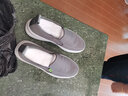 绅序（SHENXU）老北京布鞋男鞋传统布鞋男套脚懒人鞋低帮帆布鞋透气休闲鞋黑色 HW01灰色 39 实拍图