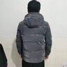 以撒保罗（YISABAOLUO）羽绒服男士冬季外套短款连帽2025新款休闲加厚保暖中青年爸爸冬装 灰色 XL (90-115斤） 实拍图