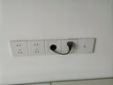 家恩（JIAEN）白色暗装超五类网络网线插座语音电话面板有线电视catv墙壁插座 电脑插座 实拍图