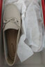 奥康女鞋牛皮豆豆鞋浅口平底舒适休闲鞋护士鞋孕妇单鞋 米白色 37 实拍图