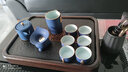 瓷之艺恒黑陶茶壶功夫茶具礼盒陶瓷套装鎏纯银茶具套装节日送礼结婚婚庆 锦绣山河10头-蓝砂釉R3c 礼盒装 实拍图